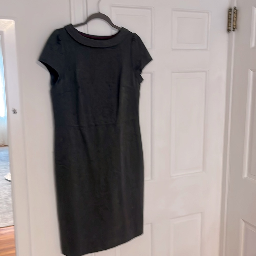 Boden sz 10 grey “Betty” Ottoman shift dress, stretchy cotton/modal fabric.